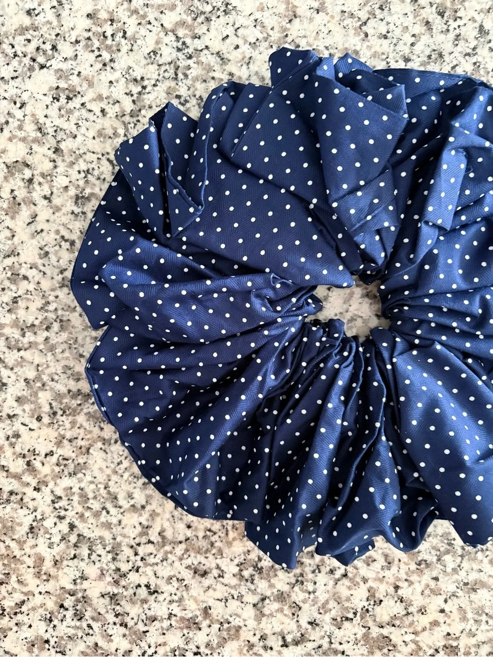 Maude Club (Urban Outfitters)—Oversized Giant Polka Dot Scrunchie, Navy